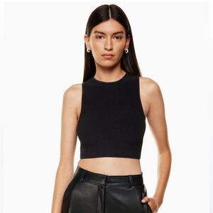 EUC Aritzia Banting Sculpt Knit Racer Cropped Tank